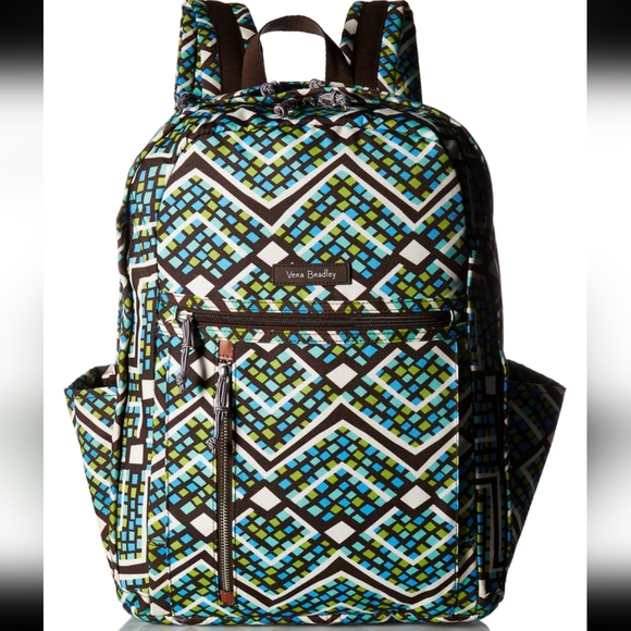 Vera Bradley Geometric Pattern Backpack with Laptop Compartment - Picture 1 of 16